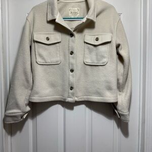 Altar’d State Women's Cream Button-Up Jacket